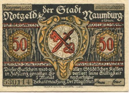Naumburg - Stadt - 1920 - 50 Pfennig 