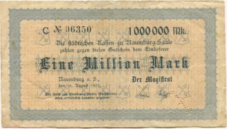 Naumburg - Stadt - 15.8.1923 - 1 Million Mark 