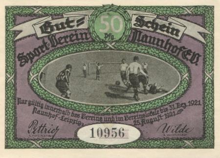 Naunhof - Sportverein eV - 25.9.1921 -  31.12.1921 - 50 Pfennig 