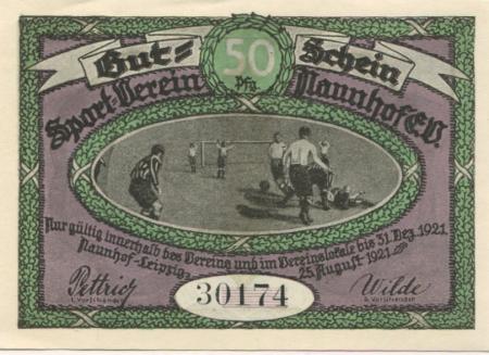 Naunhof - Sportverein eV - 25.9.1921 -  31.12.1921 - 50 Pfennig 