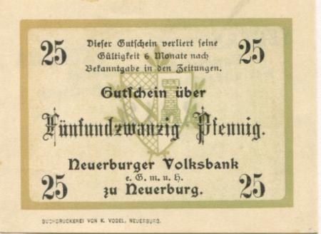 Neuerburg - Neuerburger Volksbank eGmbH - -- - 25 Pfennig 