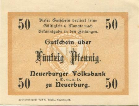 Neuerburg - Neuerburger Volksbank eGmbH - -- - 50 Pfennig 