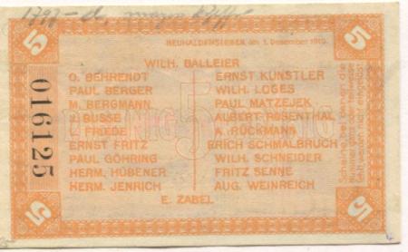Neuhaldensleben (heute: Haldensleben) - Balleier, Wilhelm, Drogerie, Markt 15, und 19 weitere Aussteller - 1.12.1919 - 5 Pfennig 