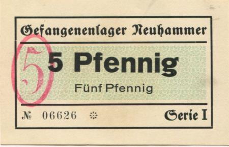 Neuhammer (heute: PL-Swietoszow) - Gefangenenlager - -- - 5 Pfennig 