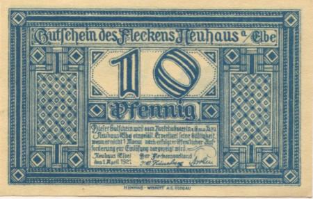 Neuhaus - Flecken - 1.4.1921 - 10 Pfennig 