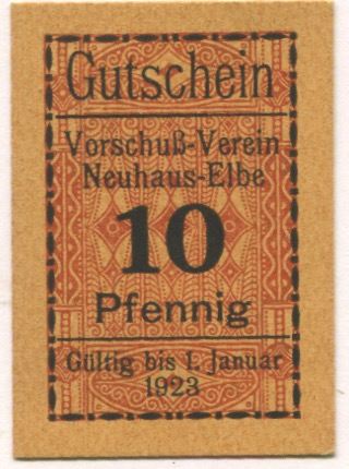 Neuhaus - Vorschuß-Verein eGmuH - - 1.1.1923 - 10 Pfennig 