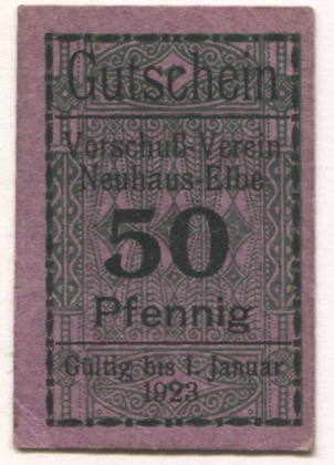 Neuhaus - Vorschuß-Verein eGmuH - - 1.1.1923 - 50 Pfennig 