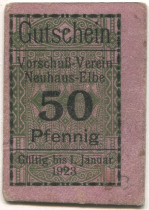 Neuhaus - Vorschuß-Verein eGmuH - - 1.1.1923 - 50 Pfennig 