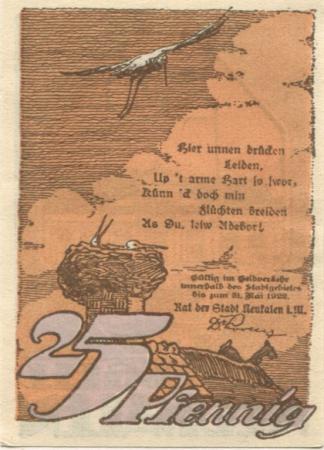 Neukalen - Stadt - - 31.5.1922 - 25 Pfennig 