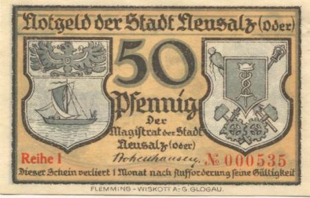 Neusalz (heute: PL-Nowa Sól) - Stadt - -- - 50 Pfennig 