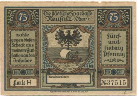 Neusalz (heute: PL-Nowa Sól) - Städtische Sparkasse - -- - 75 Pfennig 