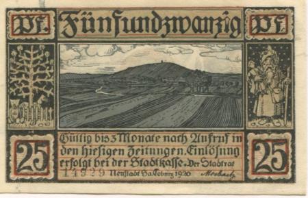 Neustadt (Plz 96465) - Stadt - 1920 - 25 Pfennig 