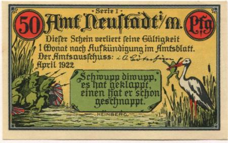 Neustadt(-Glewe) - Amt - April 1922 - 50 Pfennig 