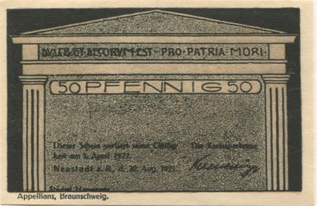 Neustadt - Kreissparkasse - 20.8.1921 - 1.4.1922 - 50 Pfennig 