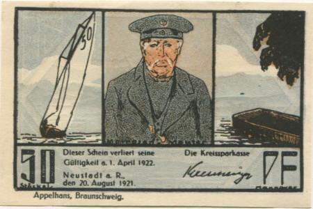 Neustadt - Kreissparkasse - 20.8.1921 - 1.4.1922 - 50 Pfennig 