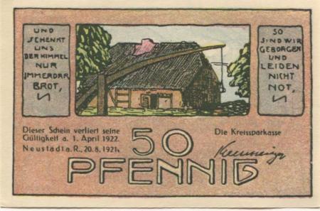 Neustadt - Kreissparkasse - 20.8.1921 - 1.4.1922 - 50 Pfennig 