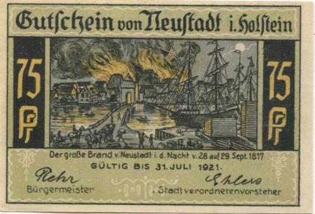 Neustadt - Stadt - - 31.7.1921 - 75 Pfennig 