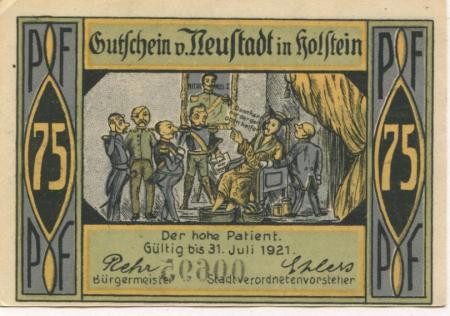 Neustadt - Stadt - - 31.7.1921 - 75 Pfennig 