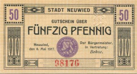 Neuwied - Stadt - 8.5.1917 - 50 Pfennig 