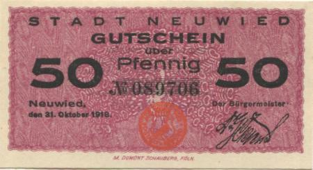 Neuwied - Stadt - 31.10.1918 - 50 Pfennig 