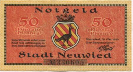 Neuwied - Stadt - 20.10.1919 - 50 Pfennig 