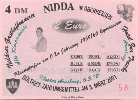 Nidda - Gasthofbrauerei und Hotel zur Traube - 6.3.2010 - 2 Euro 