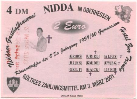 Nidda - Gasthofbrauerei und Hotel zur Traube - 2.3.2013 - 2 Euro 