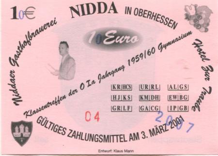 Nidda - Gasthofbrauerei und Hotel zur Traube - 3.3.2007 - 10 Euro 