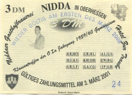Nidda - Gasthofbrauerei und Hotel zur Traube - 1.3.2008 - 3 DM 