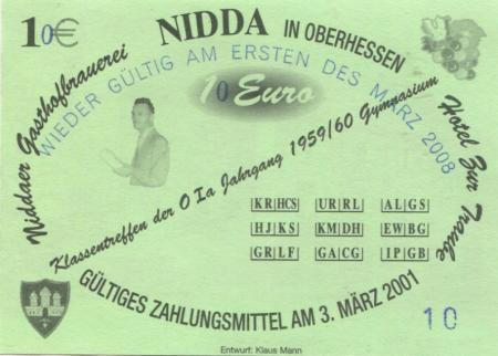 Nidda - Gasthofbrauerei und Hotel zur Traube - 1.3.2008 - 10 Euro 