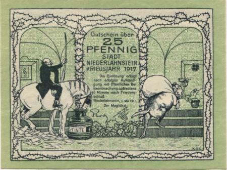 (Nieder-)Lahnstein - Stadt - 1.5.1917 - 25 Pfennig 