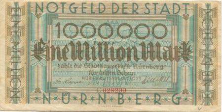 Nürnberg - Stadt - 11.8.1923 - 1 Million Mark 
