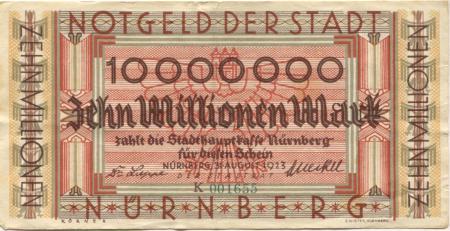 Nürnberg - Stadt - 31.8.1923 - 10 Millionen Mark 