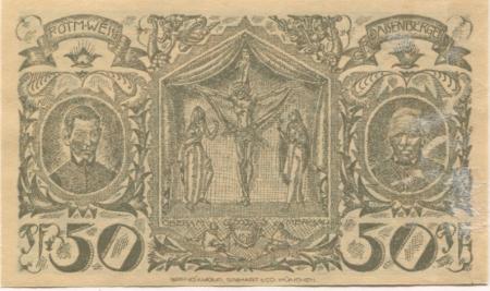 Oberammergau - Gemeinde - 1.7.1921 - 1.10.1922 - 50 Pfennig 