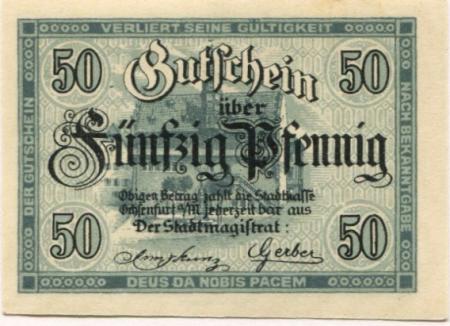Ochsenfurt - Stadt - 1919 - 50 Pfennig 