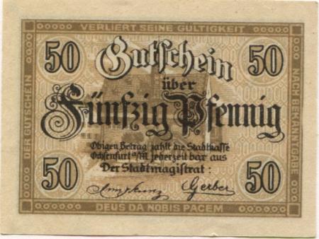 Ochsenfurt - Stadt - 1919 - 50 Pfennig 