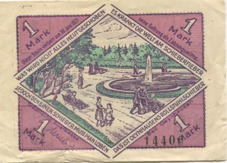Oeynhausen (Bad) - Städtische Sparkasse - - 30.6.1921 - 1 Mark 
