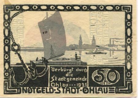 Ohlau (heute: PL-Olawa) - Stadt - 1921 - 50 Pfennig 