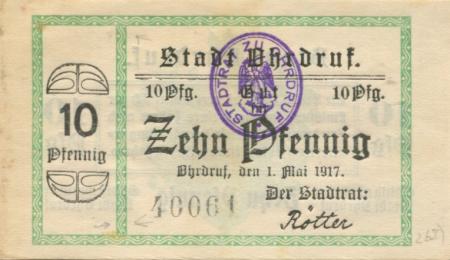 Ohrdruf - Stadt - 1.5.1917 - 10 Pfennig 