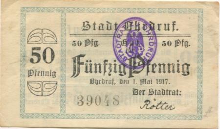 Ohrdruf - Stadt - 1.5.1917 - 50 Pfennig 