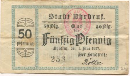 Ohrdruf - Stadt - 1.5.1917 - 50 Pfennig 