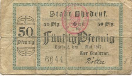 Ohrdruf - Stadt - 1.5.1917 - 50 Pfennig 