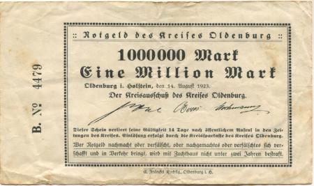 Oldenburg - Kreis - 14.8.1923 - 1 Million Mark 