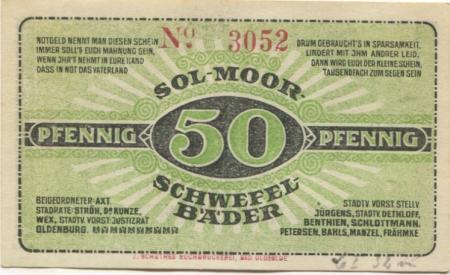 Oldesloe (Bad) -Stadt - -- - 50 Pfennig 