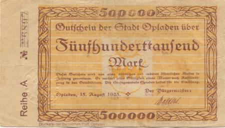 Opladen (heute: Leverkusen) - Stadt - 15.8.1923 - 500000 Mark 