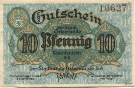 Orlamünde - Stadt - 1917 - 31.12.1919 - 10 Pfennig 
