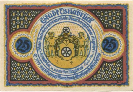 Osnabrück - Stadt - Juli 1921 - 25 Pfennig 