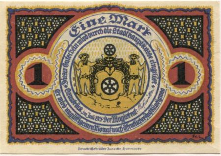 Osnabrück - Stadt - Juli 1921 - 1 Mark 