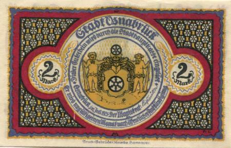 Osnabrück - Stadt - Juli 1921 - 2 Mark 