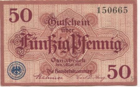 Osnabrück - Handelskammer - 1.5.1917 - 50 Pfennig 